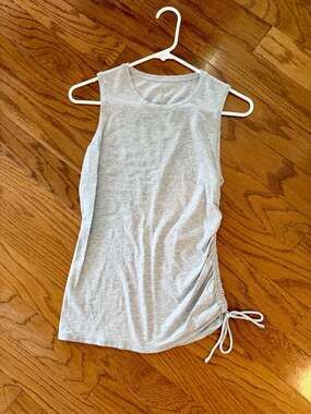 Lululemon Heathered Grey Cinch It Tank Top